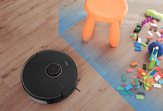 Roborock S5 Max kan stille inn virtuelle barrierer for moppefrie soner og forbudsområder Roborock S5 Max kan stille inn virtuelle barrierer for moppefrie soner og forbudsområder